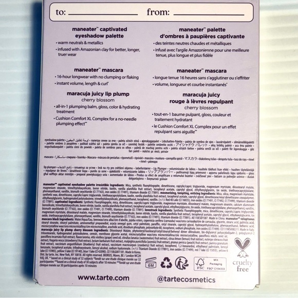 NWT Tarte Bundle Eyeshadow, Mascara, Powder, Lips - Picture 8 of 13